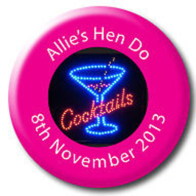 Personalised Birthday or Hen Night Pin Badges - 58mm - 5 FOR 4 | eBay UK