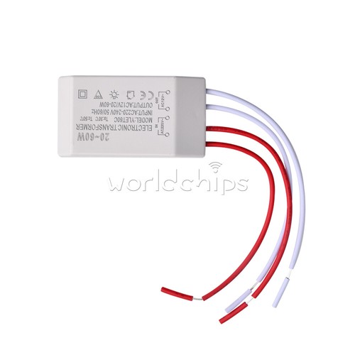 20-60W 220V To AC12V LED Halogen Lamp Light Electronic Transformer Adapter New - Picture 3 of 12