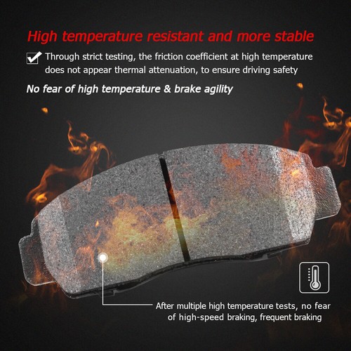 Front and Rear Ceramic Disc Brake Pads Set Fit For 2019 2020 2021 2022 Acura RDX - Picture 6 of 8