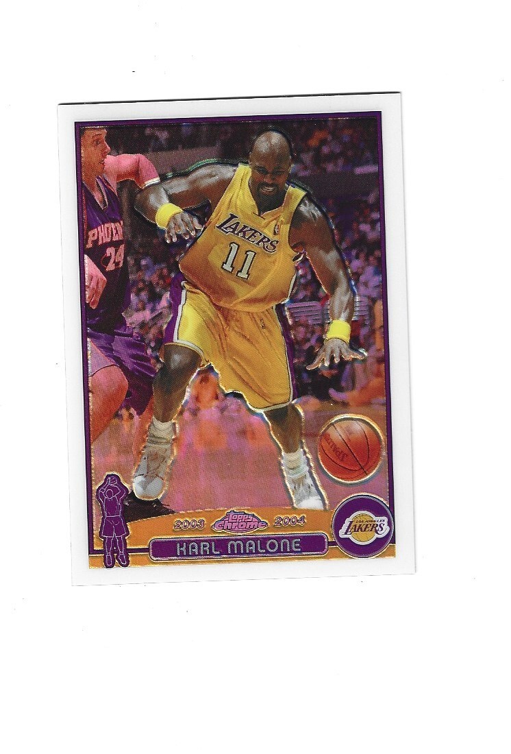 2003-04 Topps Chrome Refractors #32 Karl Malone Lakers