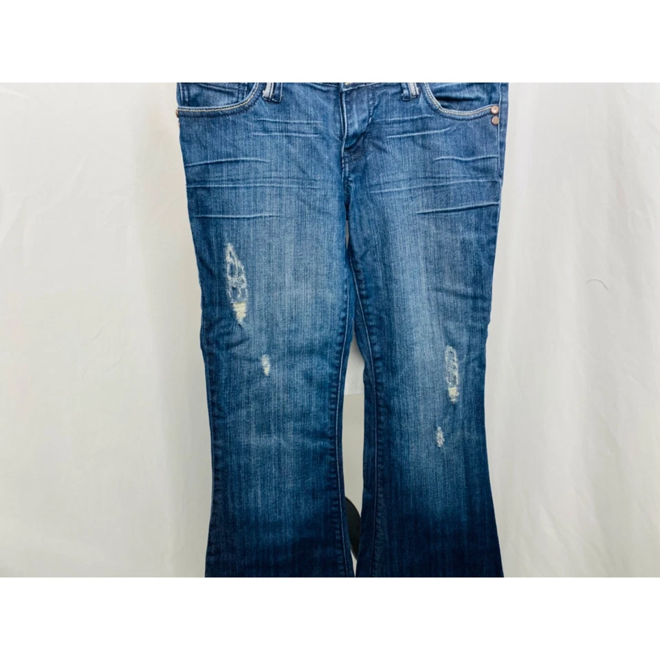 Junior’s 5 X 33 Flare Leg Jean’s YMI Premium Blue Denim 5 Pocket - Image 4 of 4