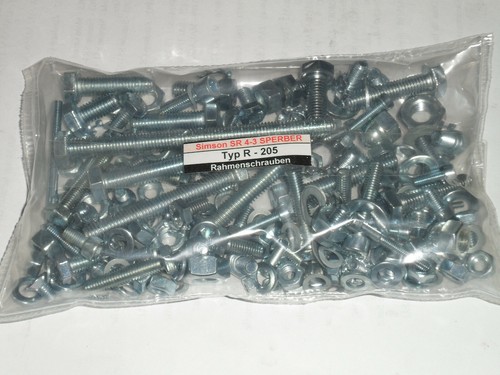 Simson Habicht SR4-4 - *236 Rahmen Schrauben Set 205* Normteile Satz NEU - Bild 2 von 4