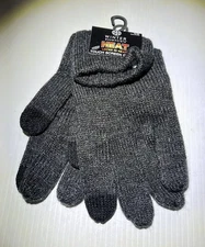 GCE Winter Essentials Heat Touch Screen Texting Gloves Thick Fleece Men's M/S