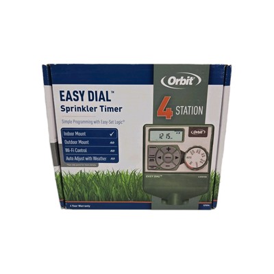 Orbit Easy Dial 4-Station Irrigation Sprinkler Timer Model 57594
