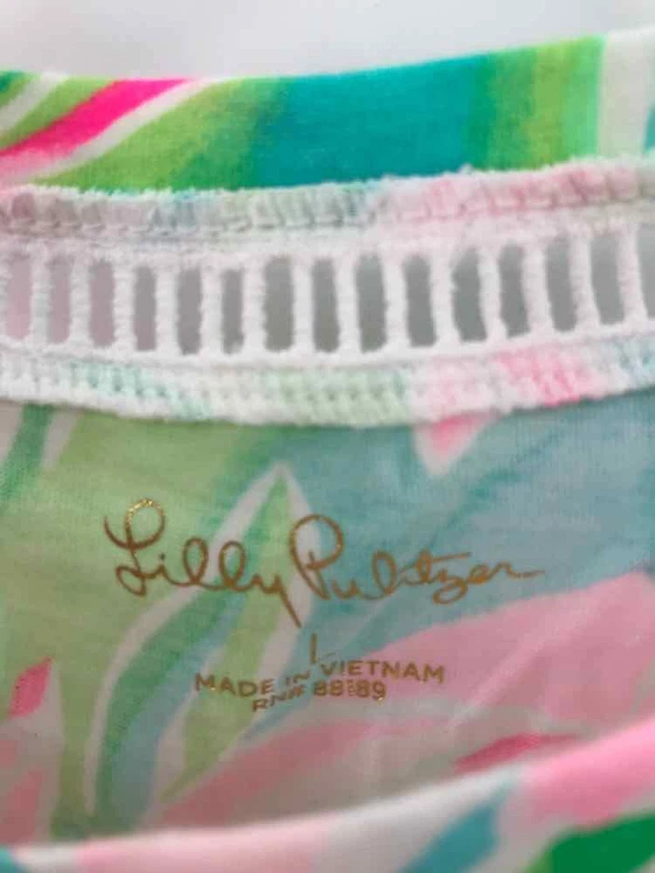 Pre-Owned Lilly Pulitzer Pink Size Large Knee Length Sleeveless Dress - Image 3 of 3