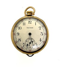 1908 Waltham No 110 0s Pocket Watch 7J Model 1900 10Yr Gold Filled Runs