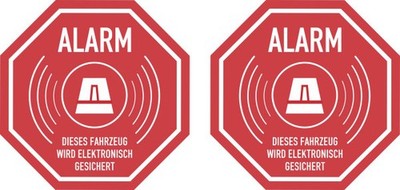 Hermann Schütz Aufkleber ALARM innenklebend  Autoaufkleber