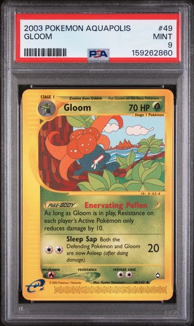 2003 Pokemon Aquapolis Gloom 49/147 PSA 9 (860
