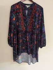 The Pioneer Woman Floral High-Low Dress With Embroidery, Size Medium