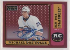 2018-19 O-Pee-Chee Platinum Retro Red Rainbow Michael Dal Colle #R-89 Auto um0