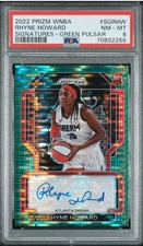 2022 Panini Prizm WNBA Rhyne Howard Signatures Green Pulsar #SGRHW /25 PSA 8