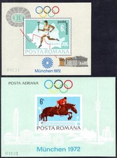ROMANIA 1972 BLOCK93-94 ** MNH FLAWLESS OLYMPICS (06676