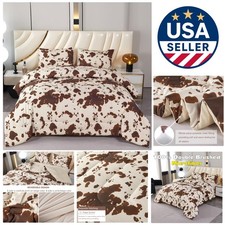 Ultra-Soft Cow Print Comforter Set Queen - Cozy All-Season Bedding Solution