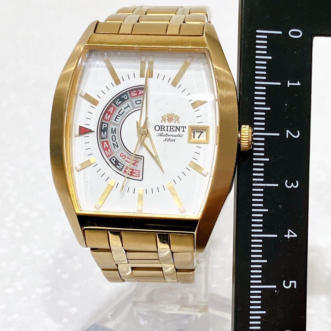 ORIENT Watch Automatic Gold Square Dial Stainless… - image 6