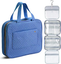 - Travel Toiletry Bag Organizers, Teal, Makeup Travel Bag for Toiletries with Ha