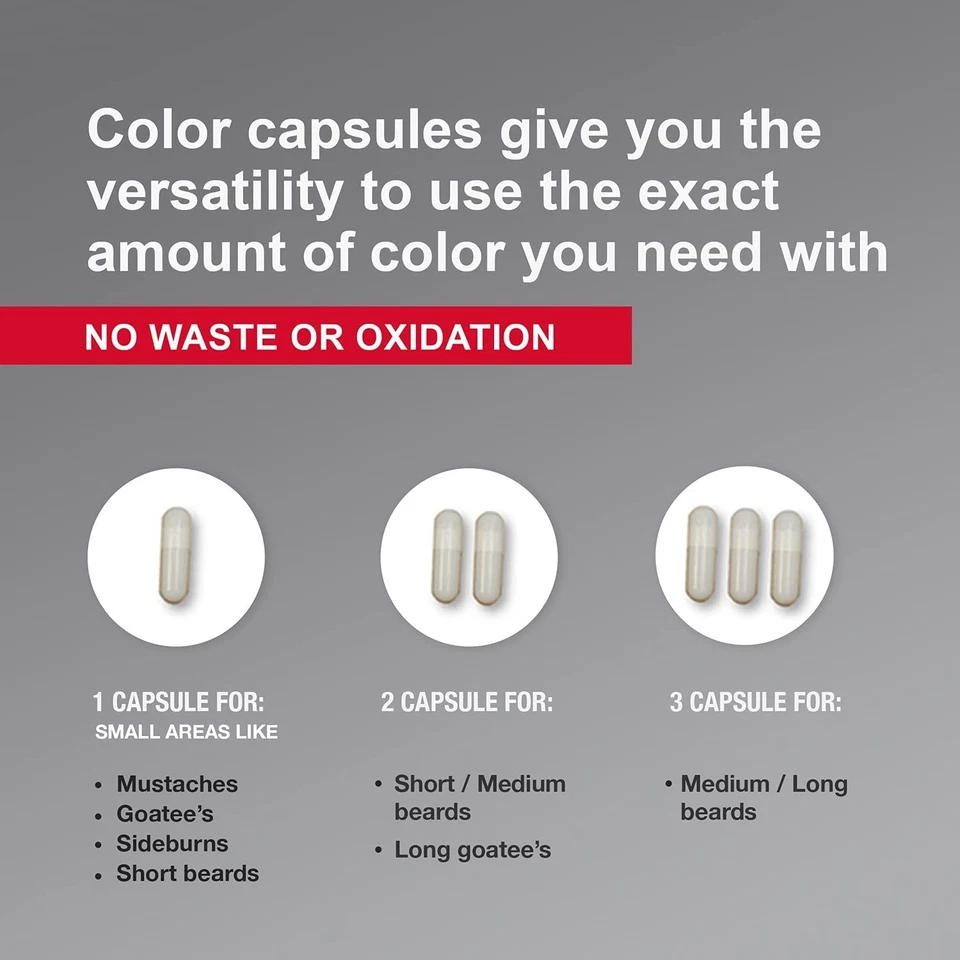 Fundas grises Godefroy Barbers Choice 3 aplicaciones tinte para barba y bigote para hombre Foto 3 de 4