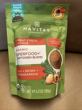 Navitas Organics, Superfood + Adaptogen Blend Powder 6.3oz Pouch, BB 8/26