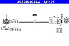 ATE Bremsschlauch Vorderachse für OPEL