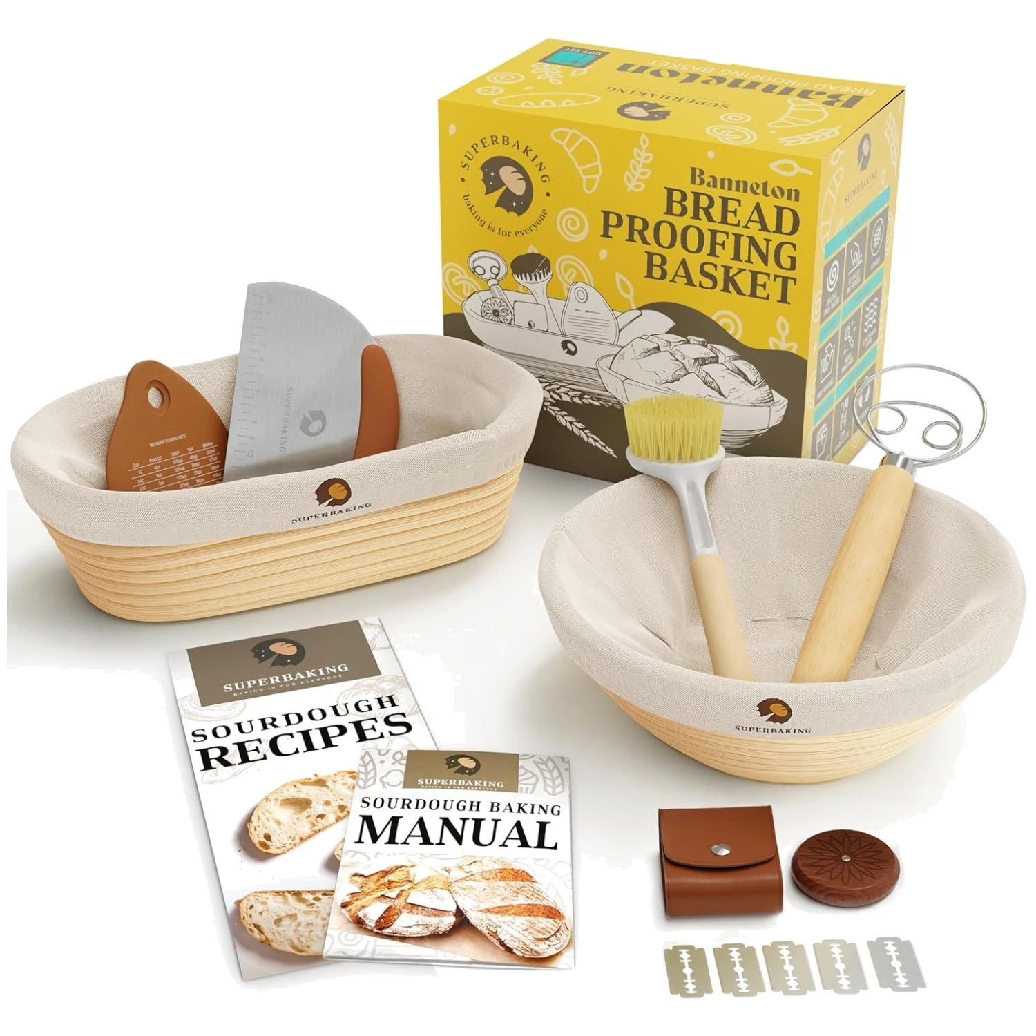 Beginner-Friendly Sourdough Baking Set - Manual Included