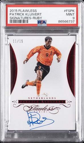 2015-16 PANINI FLAWLESS FLAWLESS SIGNATURES PATRICK KLUIVERT 11/15 PSA 9 AUTO