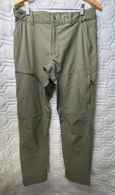 Magellan Outdoors Classic Fit Water Repellent Nylon Hiking Pants Green M camping
