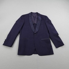 Suitsupply Tuxedo Jacket Mens 40 EU 50 Blue Vitale Barberis Canonico Wool Coat