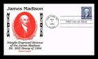 DR JIM STAMPS US COVER JAMES MADISON $2 FIRST DAY ISSUE PANDA CACHET