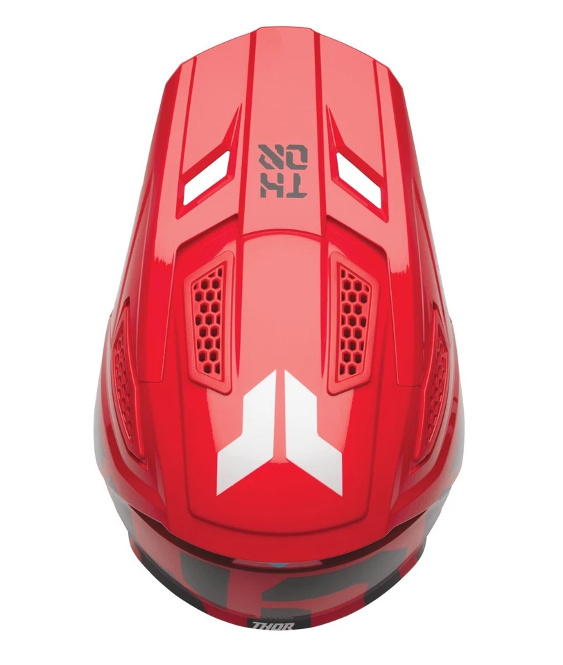 Casco completo Thor Fleet juvenil - rojo forja - talla mediana para niños 0111-1684 Foto 4 de 4