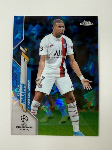 Kylian Mbappe 2020 Topps Chrome Sapphire UEFA #26 Champions League France PSG