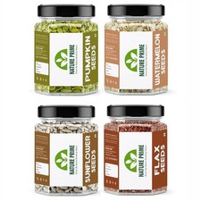 Nature Prime Raw Seeds Combo 1kg | Pumpkin, Flax, Watermelon, Sunflower 4x250g 110.68 per gallon
