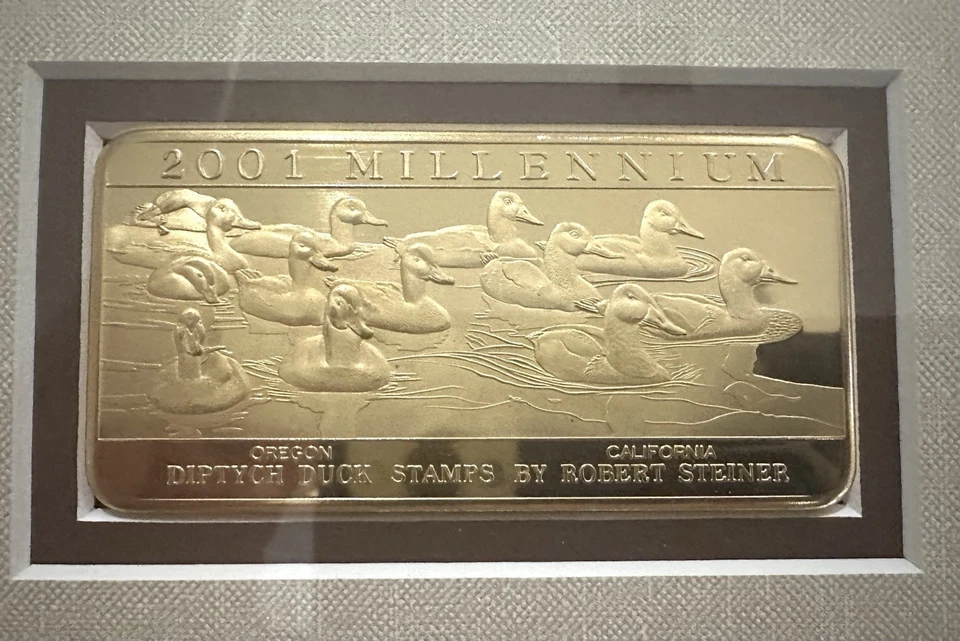 Sello de pato edición del milenio 2001 de Robert Steiner 52/100 litografía Foto 4 de 4