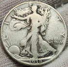 🔑 1938 D Walking Liberty Half Dollar - 90% Silver - Great Album Filler  WL-38d