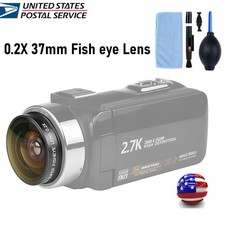 37MM 0.2X Fisheye Wide Angle Video Lens for Camcorder Ultra Sony w/ Adapter Set