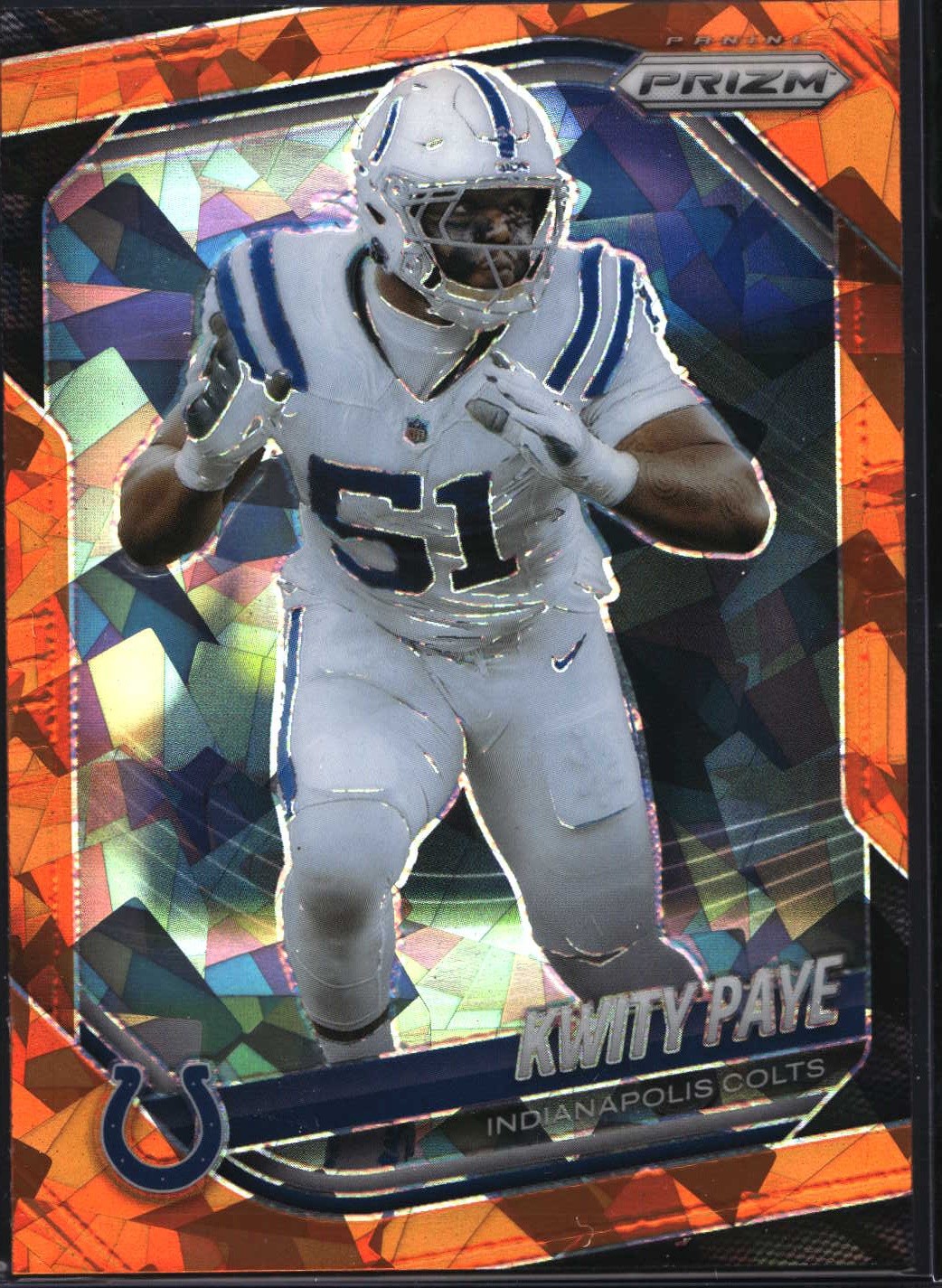 2025 Panini Prizm #286 Kwity Paye Orange Ice