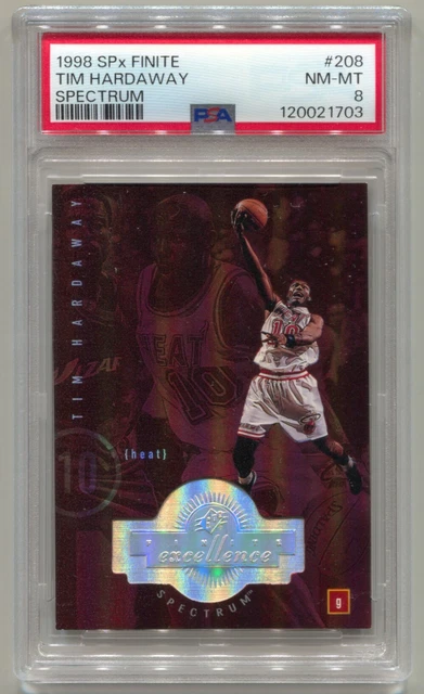 1998-99 SPx Finite Tim Hardaway #208 Excellence Spectrum #/25 PSA 8