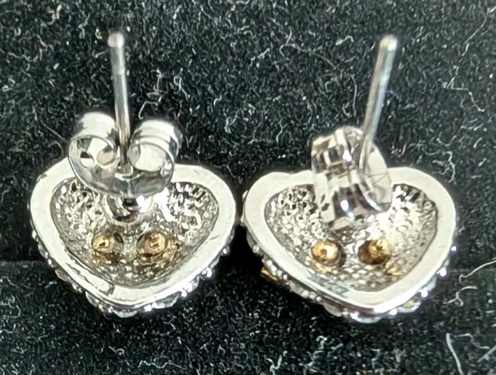 Pendientes Juicy Couture corazón pavé pedrería transparente Foto 3 de 3