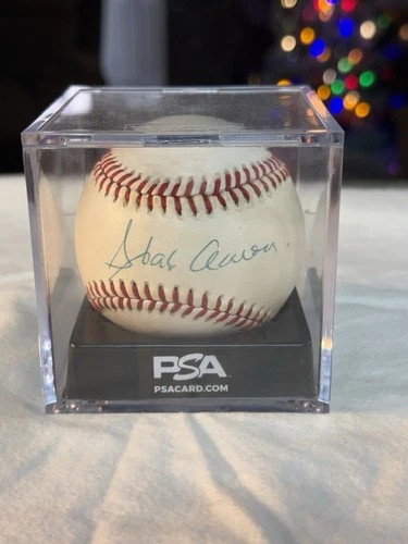 Hank Aaron Signed Baseball PSA Authentic