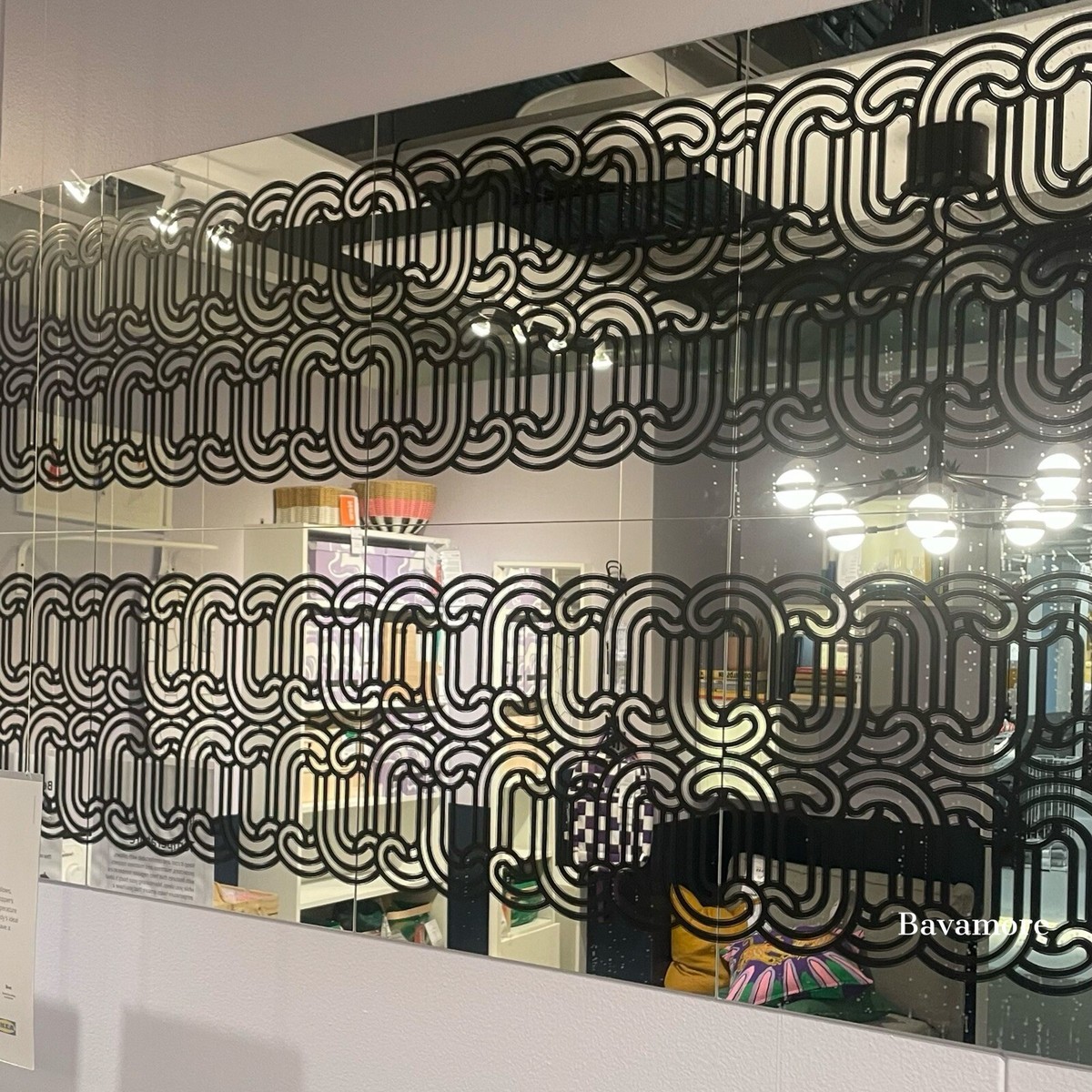 Ikea SÖTRÖNN Decorative mirror, patterned/black, 15¾×15¾ Ikea SÖTRÖNN Decorative mirror, patterned/black, 15¾×15¾