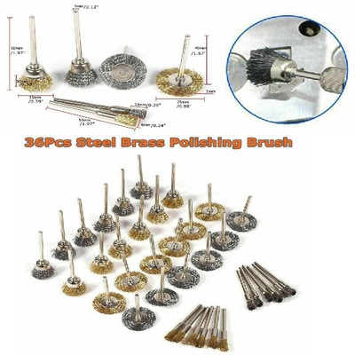 1/" 5pc Stainless Steel Wire pen wheel Brush Set F Dremel Rotary Tool Die Grinder