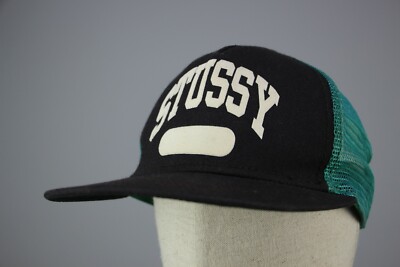 【美品】00s old Stussy Trucker Mesh-cap STUSSY Vintage Collection Black/Green TRUCKER MESH CAP One Size | eBay