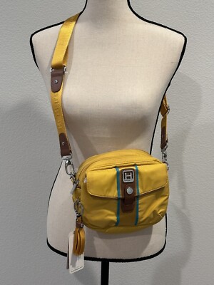 New Hedgren Casual Chic Crossbody Messenger Bag Ceylon Gold HCCH07 9 x6 