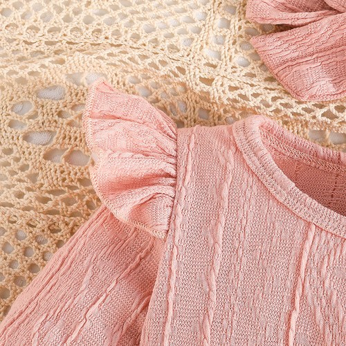 3PCS Infant Baby Girl Floral Ruffle Frill Romper Dress Headband Socks Outfit Set - Picture 15 of 27