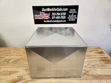 17.5" x 21"x 16" solid 22 gauge metal stand return air box with 21"x24" drainpan