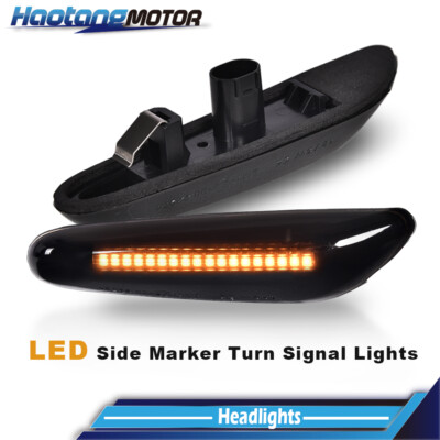 2pcs Smoked Led Fender Side Marker Light Sequential Turn Ggg | Meses Sin Interés - Foto 9