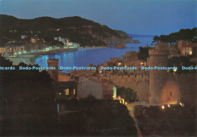 D118477 Costa Brava. Tossa de Mar. Vista Nocturna. Postales Internacional Color