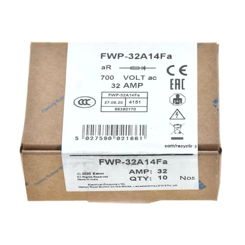 10PCS for BUSSMANN Fuse FWP-32A14Fa (32 Amp) 32A 700V FWP-32A14F 14x51mm