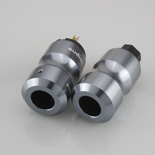 Enchufe de alimentación de audio de alta fidelidad IEC enchapado en oro 24k negro UE con conector de cable de alimentación de audio IEC - Imagen 5 de 12