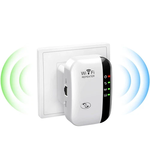 WiFi Repeater mit LAN Anschluss 2,4GHz WiFi Extender Booster mit Router/AP Modus