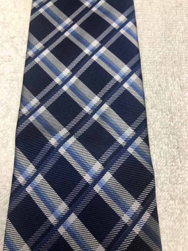 CORBATA CROFT AND BARROW HOMBRE AZUL MARINO CON AZUL Y BLANCO 3,25 X 60 Foto 3 de 4