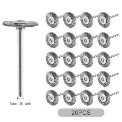 20Stk. Drahtbürste Schleifbürsten Bürste Satz 22mm für Dremel Proxxon Schleifer